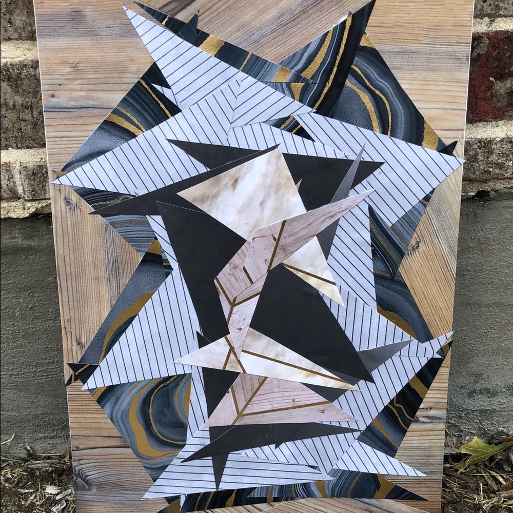 ✨Original Handmade Abstract Collage on Canvas✨